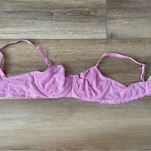 auden pink 34c balconette unlined underwire bra